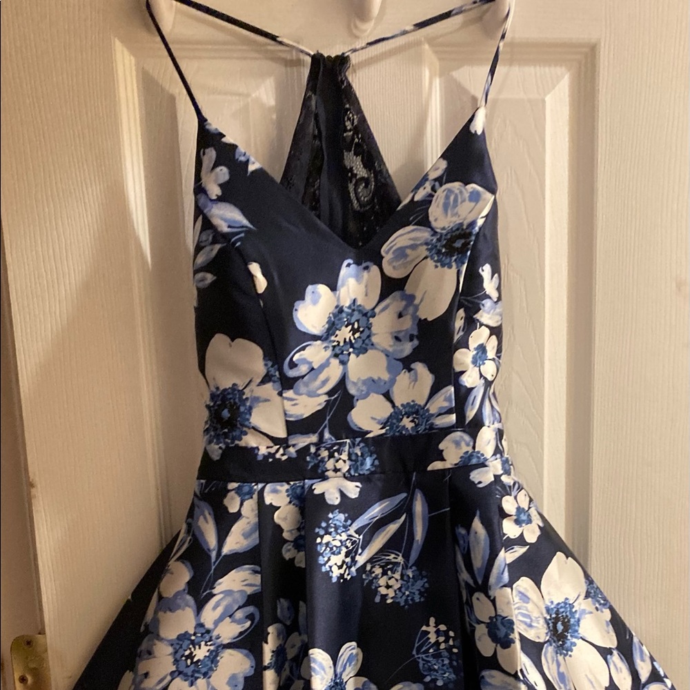 Blue flowery dress